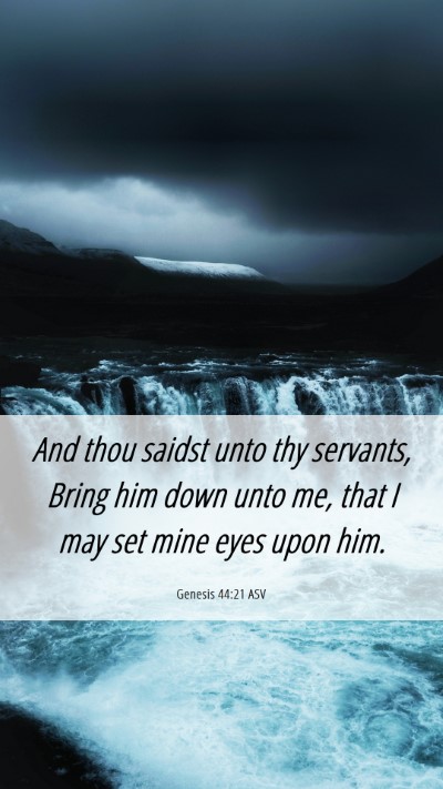 Picture 06 - Genesis 44:21 ASV Mobile Phone Wallpaper - And thou saidst unto thy servants, Bring him down - Mobile Bible Verse Wallpaper