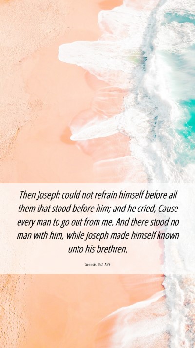 Picture 06 - Genesis 45:1 ASV Mobile Phone Wallpaper - Then Joseph could not refrain himself before all - Mobile Bible Verse Wallpaper