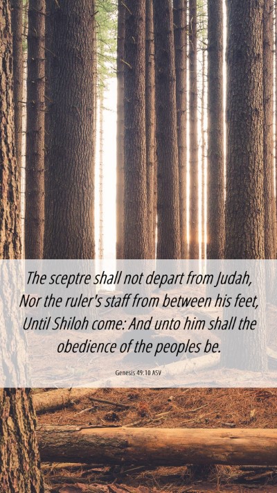 Picture 06 - Genesis 49:10 ASV Mobile Phone Wallpaper - The sceptre shall not depart from Judah, Nor the - Mobile Bible Verse Wallpaper