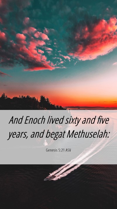 Picture 06 - Genesis 5:21 ASV Mobile Phone Wallpaper - And Enoch lived sixty and five years, and begat - Mobile Bible Verse Wallpaper