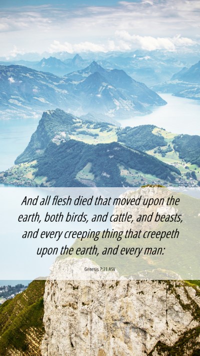 Picture 06 - Genesis 7:21 ASV Mobile Phone Wallpaper - And all flesh died that moved upon the earth, - Mobile Bible Verse Wallpaper