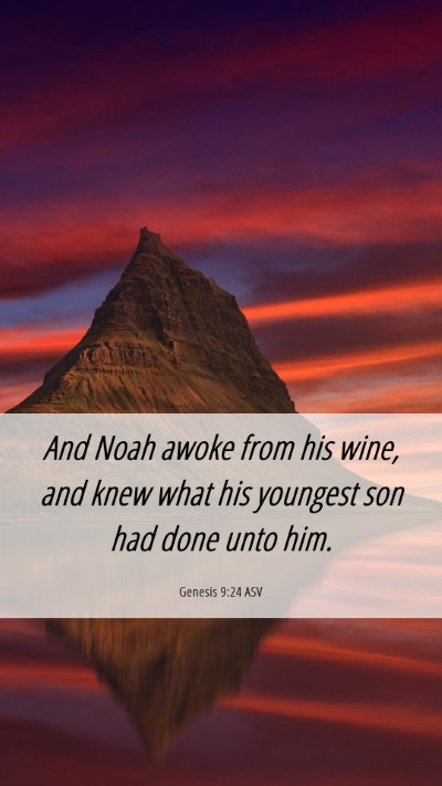 Picture 06 - Genesis 9:24 ASV Mobile Phone Wallpaper - And Noah awoke from his wine, and knew what his - Mobile Bible Verse Wallpaper