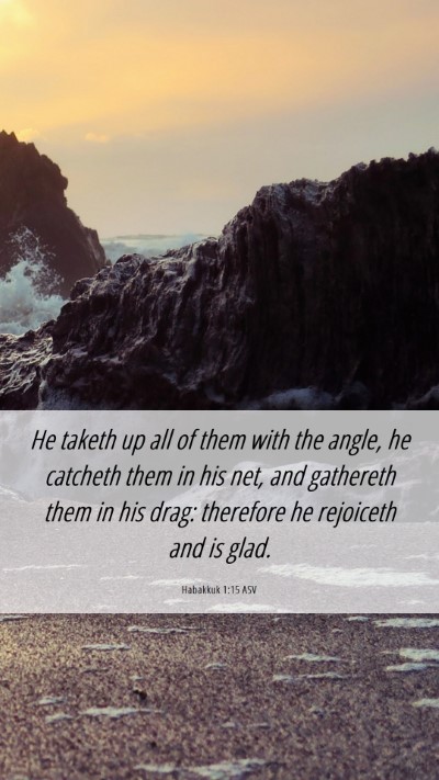 Picture 06 - Habakkuk 1:15 ASV Mobile Phone Wallpaper - He taketh up all of them with the angle, he - Mobile Bible Verse Wallpaper