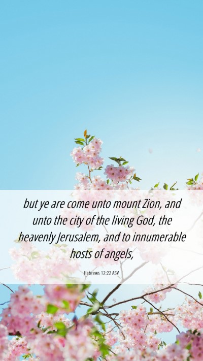 Picture 06 - Hebrews 12:22 ASV Mobile Phone Wallpaper - but ye are come unto mount Zion, and unto the - Mobile Bible Verse Wallpaper