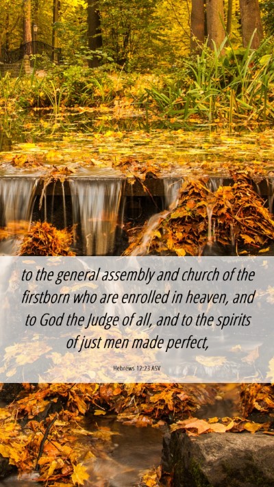 Picture 06 - Hebrews 12:23 ASV Mobile Phone Wallpaper - to the general assembly and church of the - Mobile Bible Verse Wallpaper