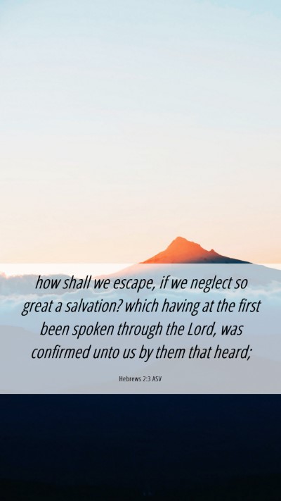 Picture 06 - Hebrews 2:3 ASV Mobile Phone Wallpaper - how shall we escape, if we neglect so great a - Mobile Bible Verse Wallpaper