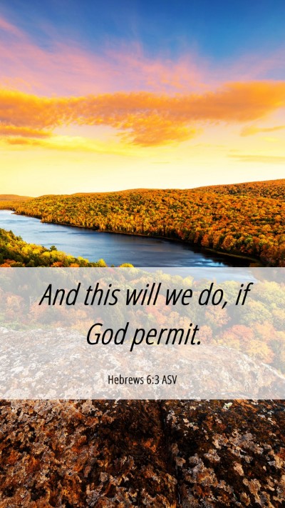 Picture 06 - Hebrews 6:3 ASV Mobile Phone Wallpaper - And this will we do, if God - Mobile Bible Verse Wallpaper