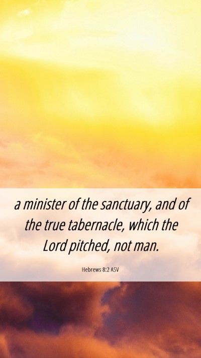 Picture 06 - Hebrews 8:2 ASV Mobile Phone Wallpaper - a minister of the sanctuary, and of the true - Mobile Bible Verse Wallpaper