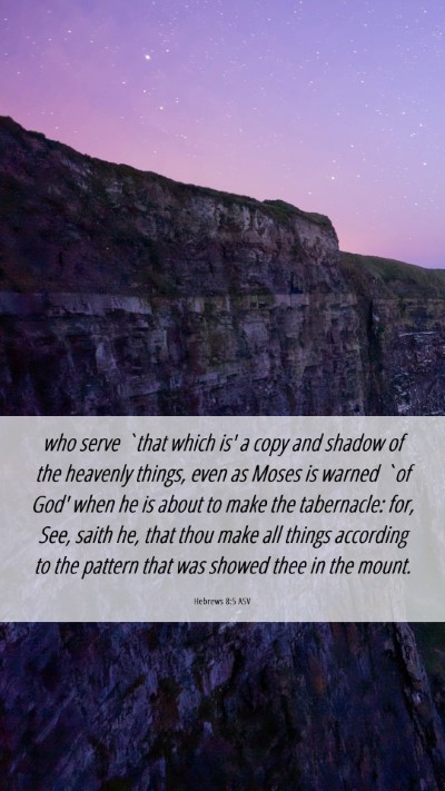 Picture 06 - Hebrews 8:5 ASV Mobile Phone Wallpaper - who serve `that which is' a copy and shadow of - Mobile Bible Verse Wallpaper