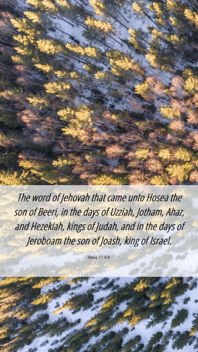 Picture 06 - Hosea 1:1 ASV Mobile Phone Wallpaper - The word of Jehovah that came unto Hosea the son - Mobile Bible Verse Wallpaper