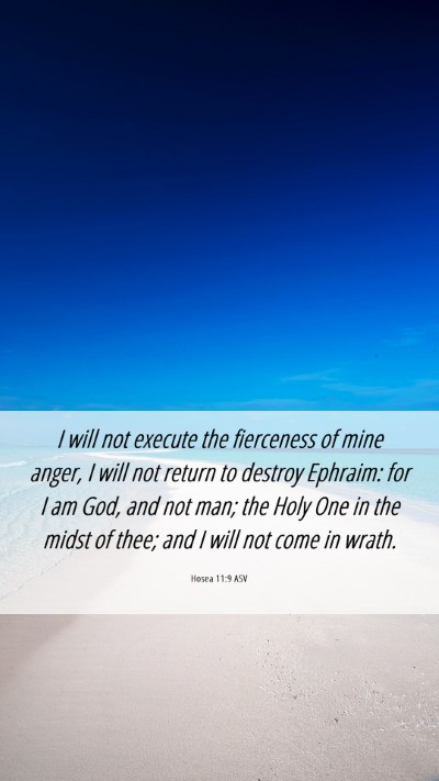 Picture 06 - Hosea 11:9 ASV Mobile Phone Wallpaper - I will not execute the fierceness of mine anger, - Mobile Bible Verse Wallpaper