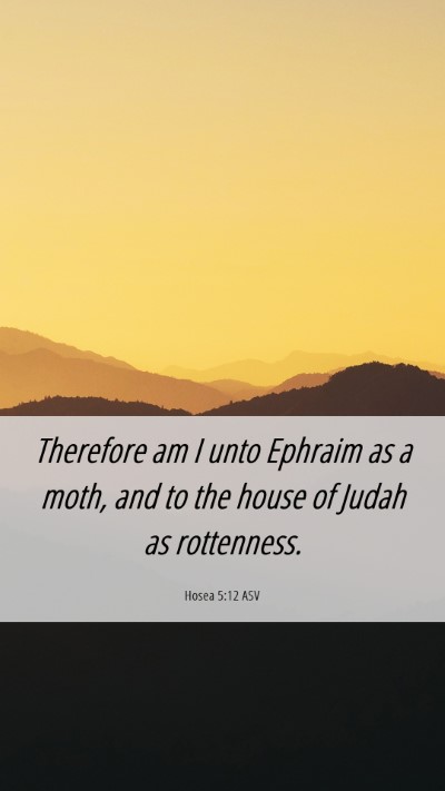 Picture 06 - Hosea 5:12 ASV Mobile Phone Wallpaper - Therefore am I unto Ephraim as a moth, and to the - Mobile Bible Verse Wallpaper