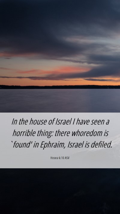 Picture 06 - Hosea 6:10 ASV Mobile Phone Wallpaper - In the house of Israel I have seen a horrible - Mobile Bible Verse Wallpaper