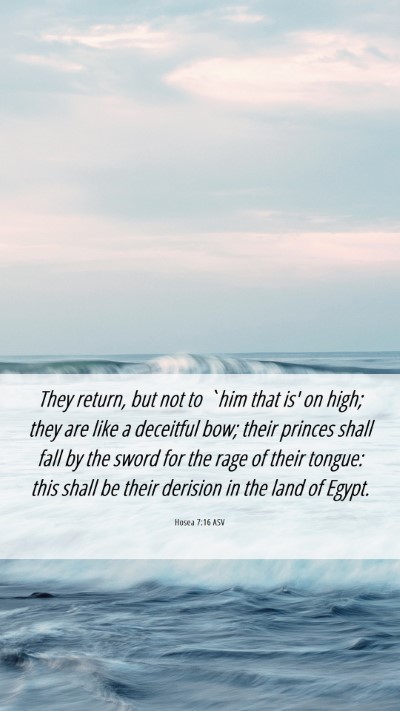 Picture 06 - Hosea 7:16 ASV Mobile Phone Wallpaper - They return, but not to `him that is' on high; - Mobile Bible Verse Wallpaper