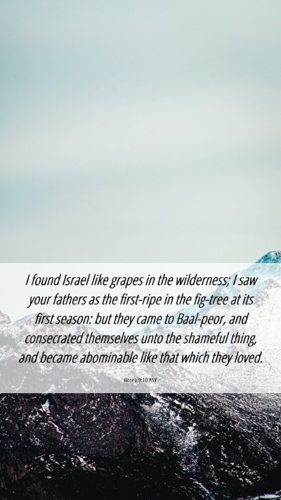 Picture 06 - Hosea 9:10 ASV Mobile Phone Wallpaper - I found Israel like grapes in the wilderness; I - Mobile Bible Verse Wallpaper