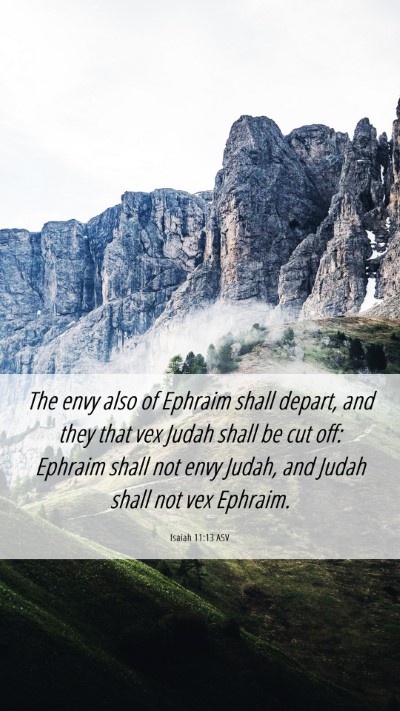 Picture 06 - Isaiah 11:13 ASV Mobile Phone Wallpaper - The envy also of Ephraim shall depart, and they - Mobile Bible Verse Wallpaper