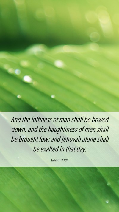 Picture 06 - Isaiah 2:17 ASV Mobile Phone Wallpaper - And the loftiness of man shall be bowed down, and - Mobile Bible Verse Wallpaper