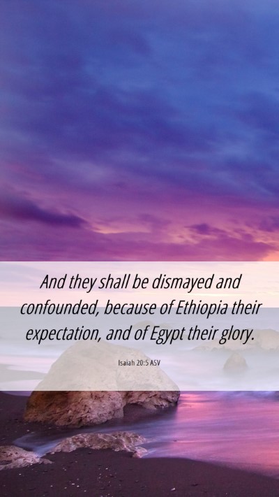 Picture 06 - Isaiah 20:5 ASV Mobile Phone Wallpaper - And they shall be dismayed and confounded, - Mobile Bible Verse Wallpaper