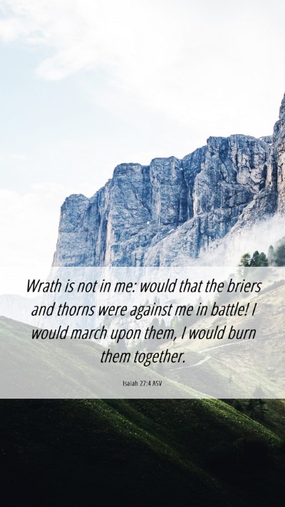 Picture 06 - Isaiah 27:4 ASV Mobile Phone Wallpaper - Wrath is not in me: would that the briers and - Mobile Bible Verse Wallpaper