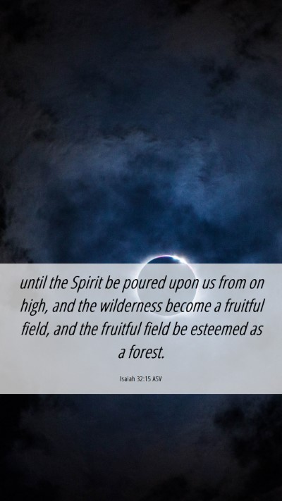 Picture 06 - Isaiah 32:15 ASV Mobile Phone Wallpaper - until the Spirit be poured upon us from on high, - Mobile Bible Verse Wallpaper