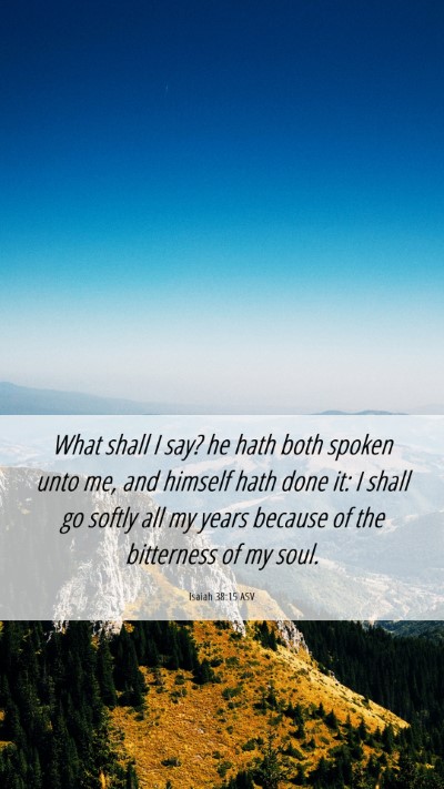 Picture 06 - Isaiah 38:15 ASV Mobile Phone Wallpaper - What shall I say? he hath both spoken unto me, - Mobile Bible Verse Wallpaper