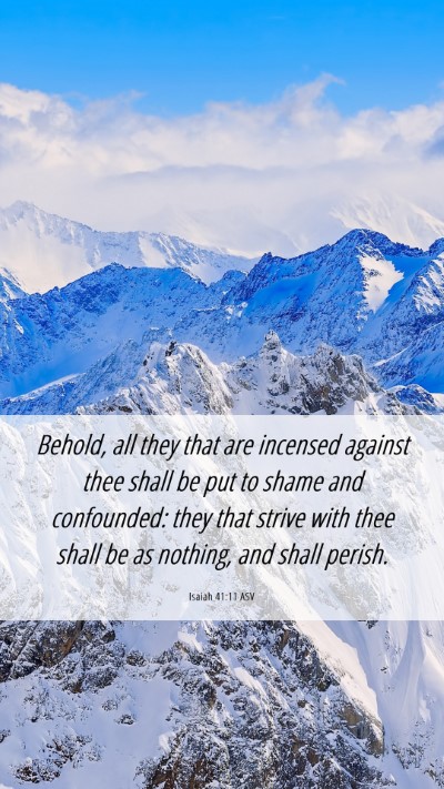 Picture 06 - Isaiah 41:11 ASV Mobile Phone Wallpaper - Behold, all they that are incensed against thee - Mobile Bible Verse Wallpaper