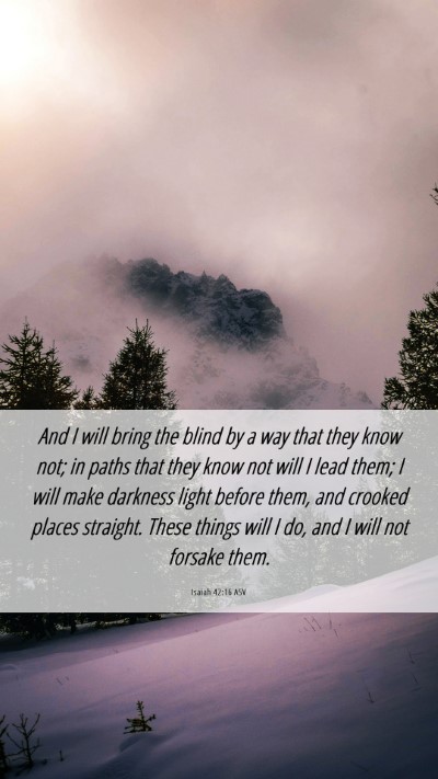 Picture 06 - Isaiah 42:16 ASV Mobile Phone Wallpaper - And I will bring the blind by a way that they - Mobile Bible Verse Wallpaper