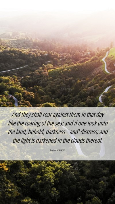 Picture 06 - Isaiah 5:30 ASV Mobile Phone Wallpaper - And they shall roar against them in that day like - Mobile Bible Verse Wallpaper