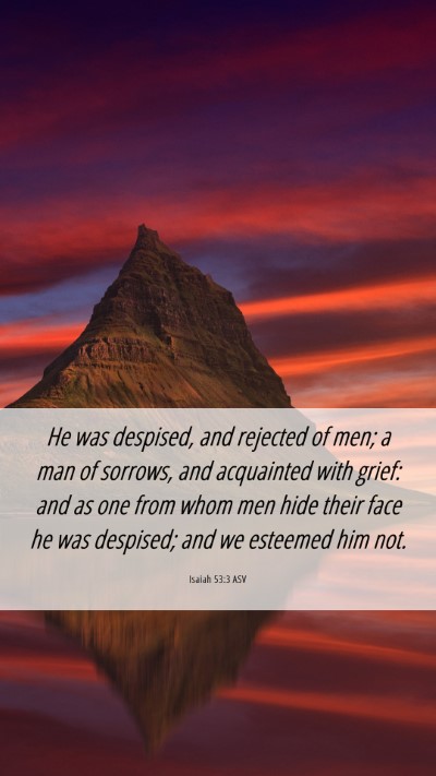 Picture 06 - Isaiah 53:3 ASV Mobile Phone Wallpaper - He was despised, and rejected of men; a man of - Mobile Bible Verse Wallpaper