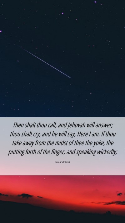 Picture 06 - Isaiah 58:9 ASV Mobile Phone Wallpaper - Then shalt thou call, and Jehovah will answer; - Mobile Bible Verse Wallpaper