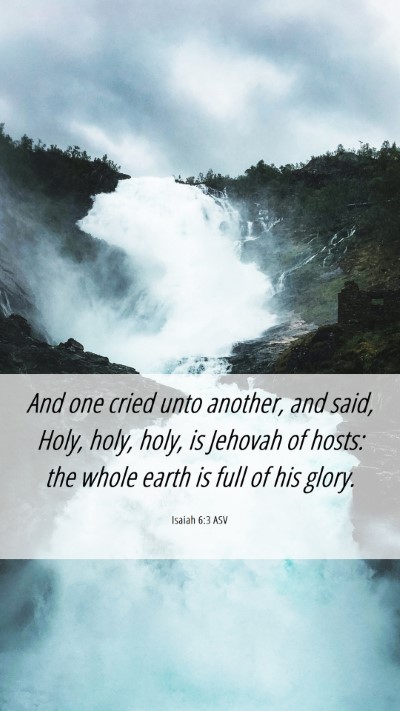 Picture 06 - Isaiah 6:3 ASV Mobile Phone Wallpaper - And one cried unto another, and said, Holy, holy, - Mobile Bible Verse Wallpaper