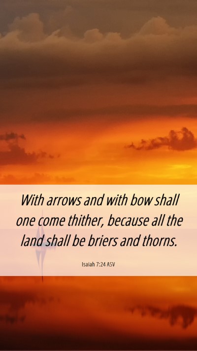 Picture 06 - Isaiah 7:24 ASV Mobile Phone Wallpaper - With arrows and with bow shall one come thither, - Mobile Bible Verse Wallpaper