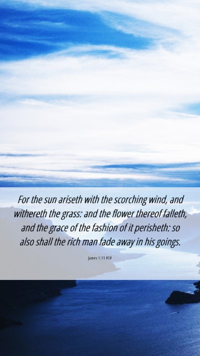 Picture 06 - James 1:11 ASV Mobile Phone Wallpaper - For the sun ariseth with the scorching wind, and - Mobile Bible Verse Wallpaper