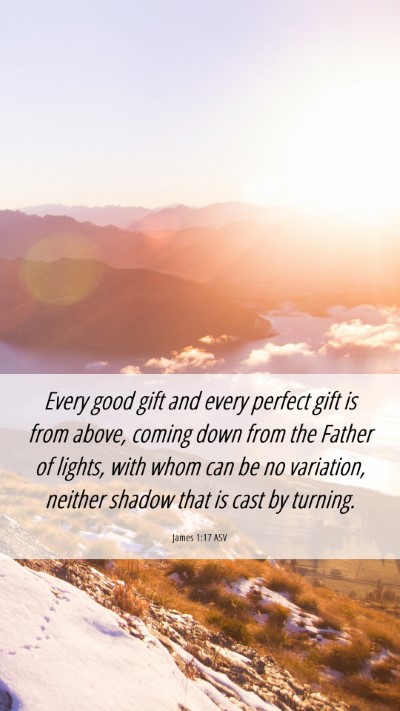 Picture 06 - James 1:17 ASV Mobile Phone Wallpaper - Every good gift and every perfect gift is from - Mobile Bible Verse Wallpaper