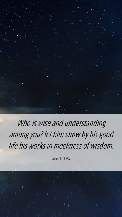 Picture 06 - James 3:13 ASV Mobile Phone Wallpaper - Who is wise and understanding among you? let him - Mobile Bible Verse Wallpaper