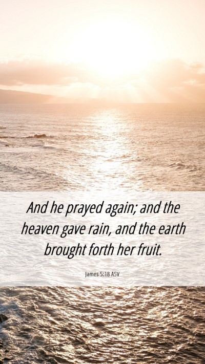 Picture 06 - James 5:18 ASV Mobile Phone Wallpaper - And he prayed again; and the heaven gave rain, - Mobile Bible Verse Wallpaper