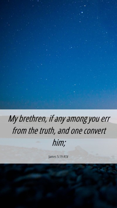 Picture 06 - James 5:19 ASV Mobile Phone Wallpaper - My brethren, if any among you err from the truth, - Mobile Bible Verse Wallpaper