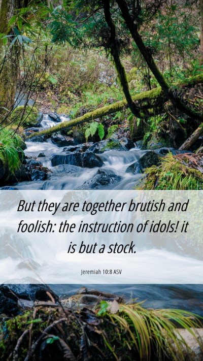 Picture 06 - Jeremiah 10:8 ASV Mobile Phone Wallpaper - But they are together brutish and foolish: the - Mobile Bible Verse Wallpaper