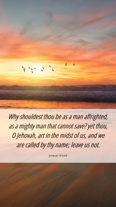Picture 06 - Jeremiah 14:9 ASV Mobile Phone Wallpaper - Why shouldest thou be as a man affrighted, as a - Mobile Bible Verse Wallpaper