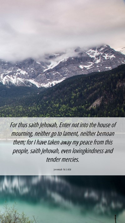 Picture 06 - Jeremiah 16:5 ASV Mobile Phone Wallpaper - For thus saith Jehovah, Enter not into the house - Mobile Bible Verse Wallpaper