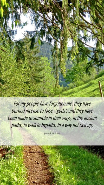 Picture 06 - Jeremiah 18:15 ASV Mobile Phone Wallpaper - For my people have forgotten me, they have burned - Mobile Bible Verse Wallpaper