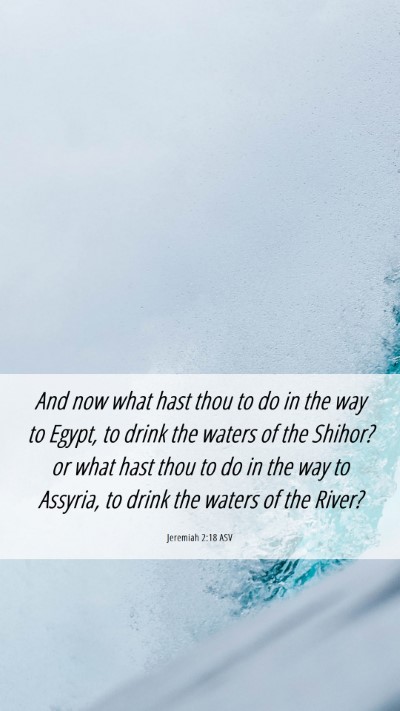 Picture 06 - Jeremiah 2:18 ASV Mobile Phone Wallpaper - And now what hast thou to do in the way to Egypt, - Mobile Bible Verse Wallpaper