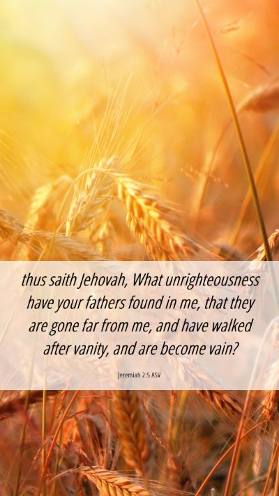 Picture 06 - Jeremiah 2:5 ASV Mobile Phone Wallpaper - thus saith Jehovah, What unrighteousness have - Mobile Bible Verse Wallpaper