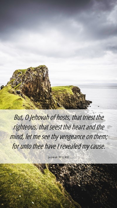 Picture 06 - Jeremiah 20:12 ASV Mobile Phone Wallpaper - But, O Jehovah of hosts, that triest the - Mobile Bible Verse Wallpaper