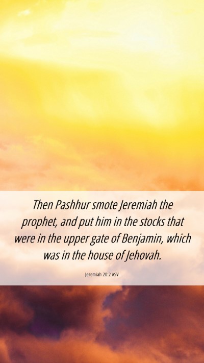 Picture 06 - Jeremiah 20:2 ASV Mobile Phone Wallpaper - Then Pashhur smote Jeremiah the prophet, and put - Mobile Bible Verse Wallpaper