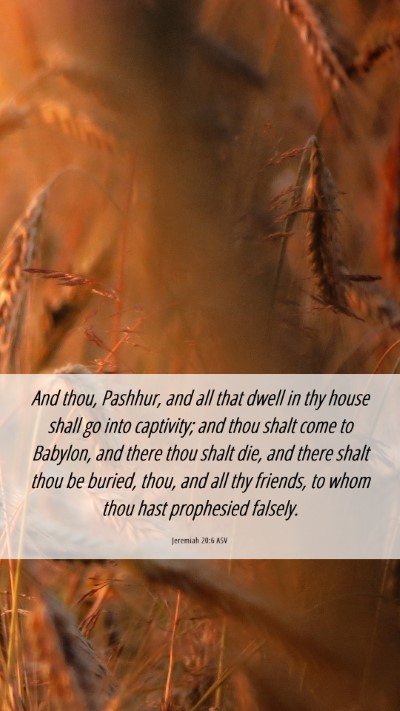 Picture 06 - Jeremiah 20:6 ASV Mobile Phone Wallpaper - And thou, Pashhur, and all that dwell in thy - Mobile Bible Verse Wallpaper