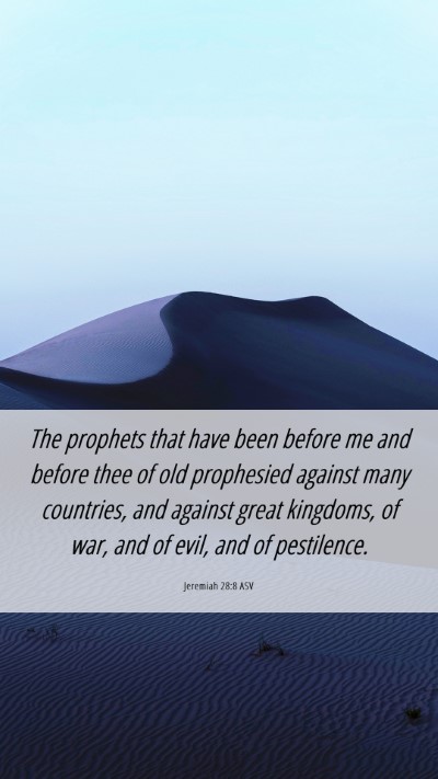 Picture 06 - Jeremiah 28:8 ASV Mobile Phone Wallpaper - The prophets that have been before me and before - Mobile Bible Verse Wallpaper