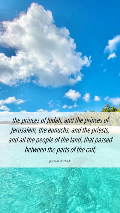 Picture 06 - Jeremiah 34:19 ASV Mobile Phone Wallpaper - the princes of Judah, and the princes of - Mobile Bible Verse Wallpaper