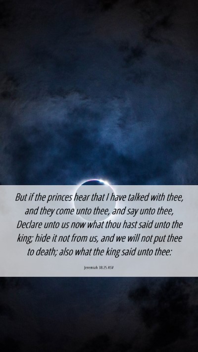 Picture 06 - Jeremiah 38:25 ASV Mobile Phone Wallpaper - But if the princes hear that I have talked with - Mobile Bible Verse Wallpaper