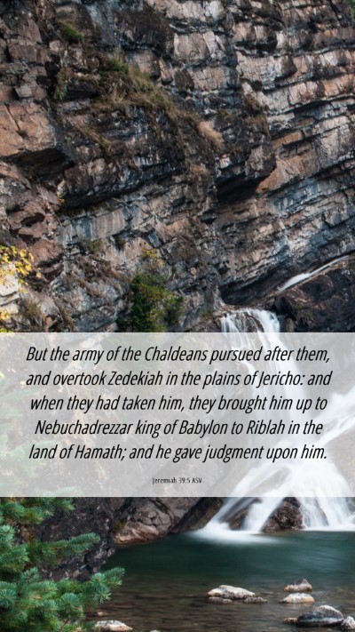 Picture 06 - Jeremiah 39:5 ASV Mobile Phone Wallpaper - But the army of the Chaldeans pursued after them, - Mobile Bible Verse Wallpaper